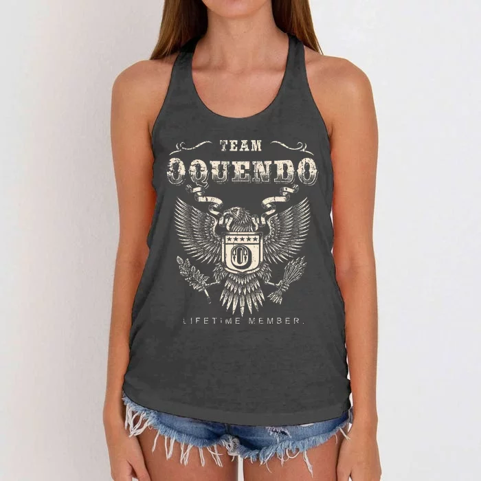 Team Oquendo Family Name Lifetime Women's Knotted Racerback Tank