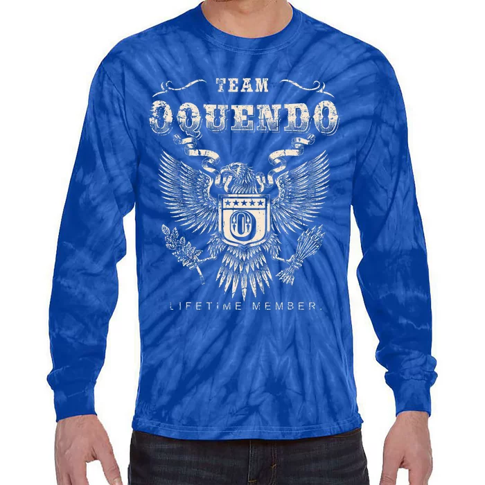 Team Oquendo Family Name Lifetime Tie-Dye Long Sleeve Shirt