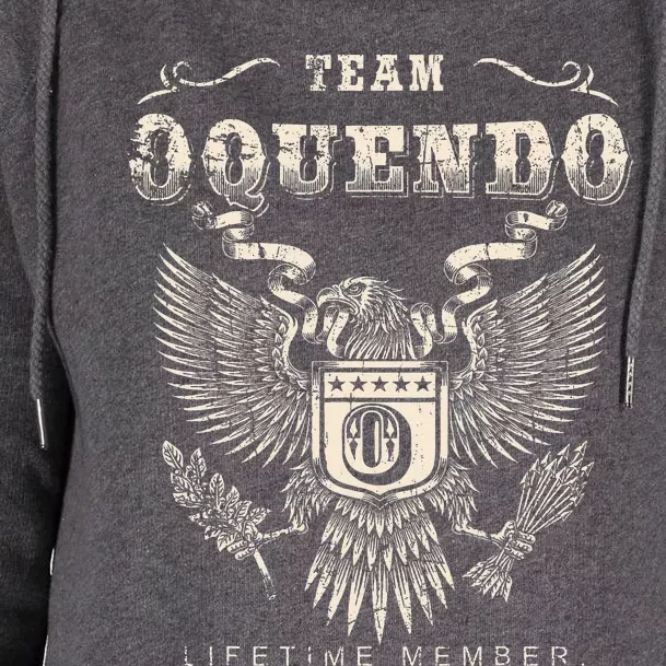 Team Oquendo Family Name Lifetime Womens Funnel Neck Pullover Hood