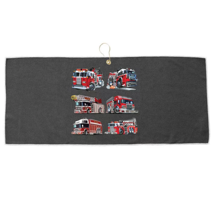 Types Of Fire Truck Boy Kids Firefighter Xmas Large Microfiber Waffle Golf Towel