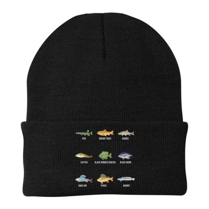 Types Of Freshwater Fish Species Funny Fishing Gifts Knit Cap Winter Beanie