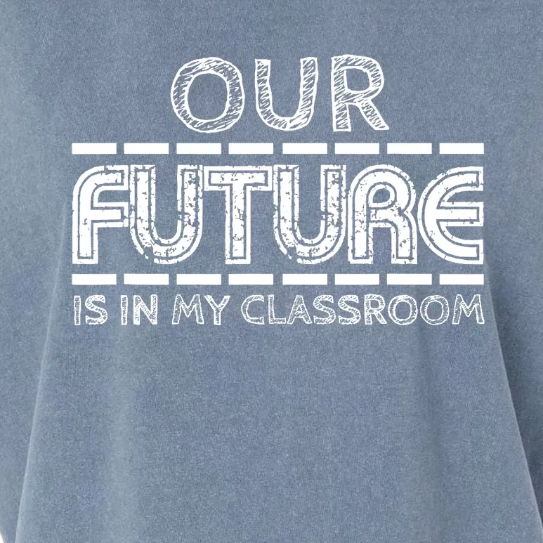 Teachers Our Future Is In My Classroom Garment-Dyed Women's Muscle Tee