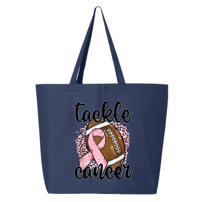 Tackle October Football Pink Ribbon Breast Cancer Awareness Gift 25L Jumbo Tote