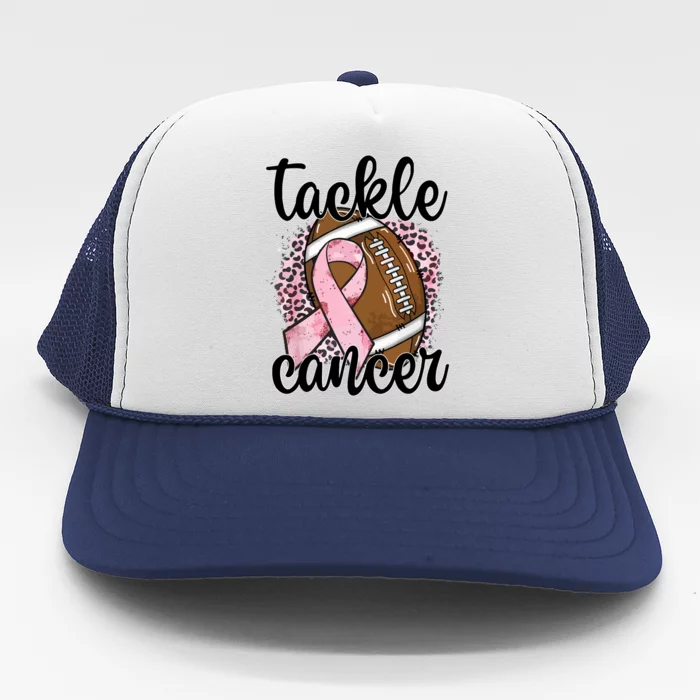 Tackle October Football Pink Ribbon Breast Cancer Awareness Gift Trucker Hat