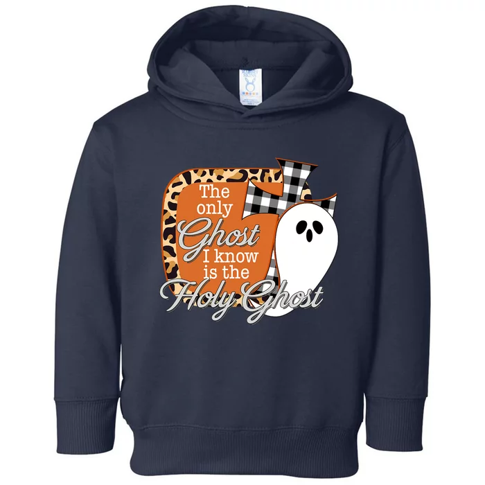 The Only Ghost I Know Is The Holy Ghost Halloween Christian Toddler Hoodie