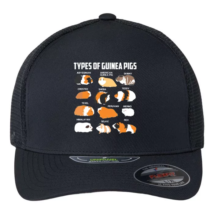 Types Of Guinea Pigs Owner Cool Animal Kids Xmas Gift Flexfit Unipanel Trucker Cap