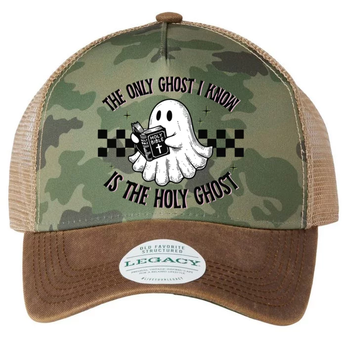 The Only Ghost I Know Is The Holy Ghost Funny Boo Bible Legacy Tie Dye Trucker Hat