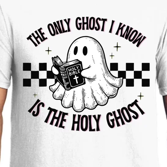 The Only Ghost I Know Is The Holy Ghost Funny Boo Bible Pajama Set