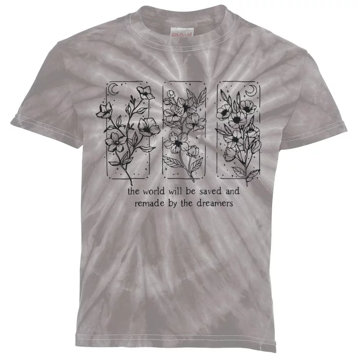 Throne Of Glass Flower Aelin Kids Tie-Dye T-Shirt