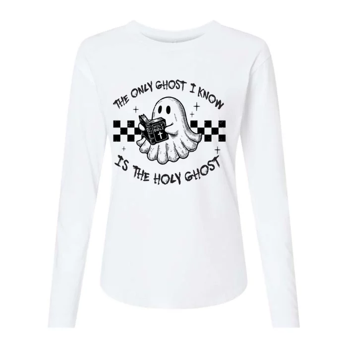 The Only Ghost I Know Is The Holy Ghost Halloween Womens Cotton Relaxed Long Sleeve T-Shirt