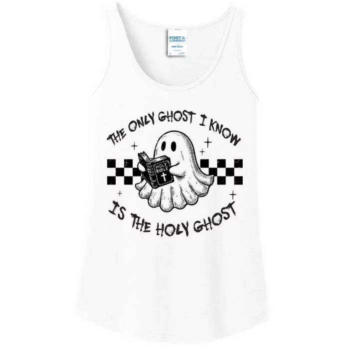 The Only Ghost I Know Is The Holy Ghost Halloween Ladies Essential Tank