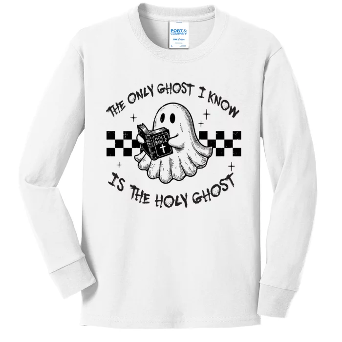 The Only Ghost I Know Is The Holy Ghost Halloween Kids Long Sleeve Shirt