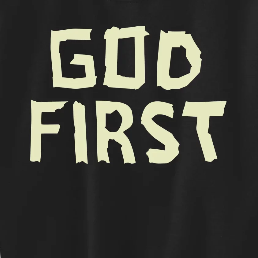 Taped Off God First Kids Sweatshirt