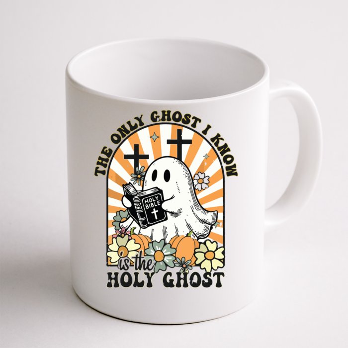 The Only Ghost I Know Is The Holy Ghost Funny Boo Bible Front & Back Coffee Mug