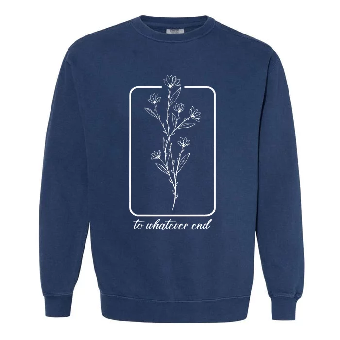 Throne Of Glass Flower Garment-Dyed Sweatshirt