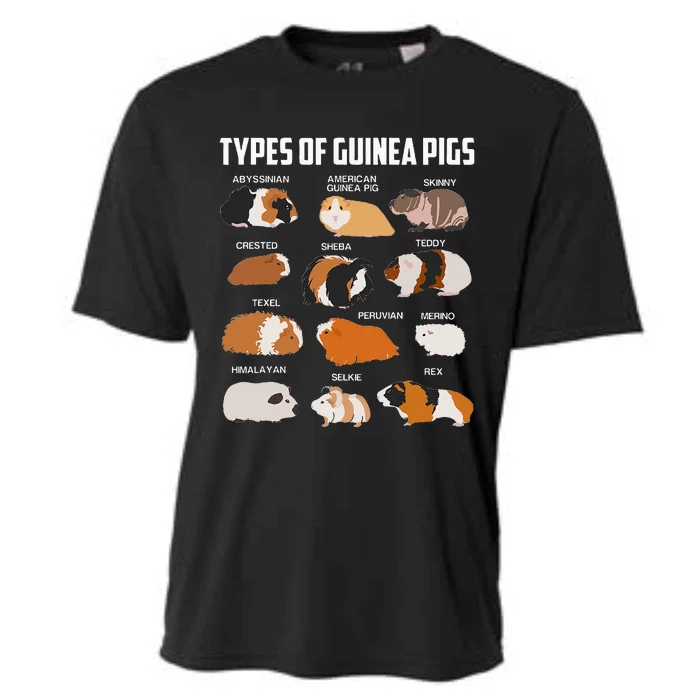 Types Of Guinea Pigs Owner Cool Animal Xmas Gift Cooling Performance Crew T-Shirt