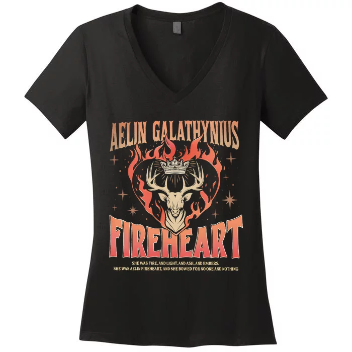 Throne Of Glass Aelin Galathynius Women's V-Neck T-Shirt