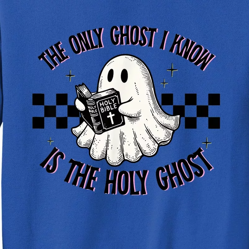 The Only Ghost I Know Is The Holy Ghost Funny Boo Bible Tall Sweatshirt