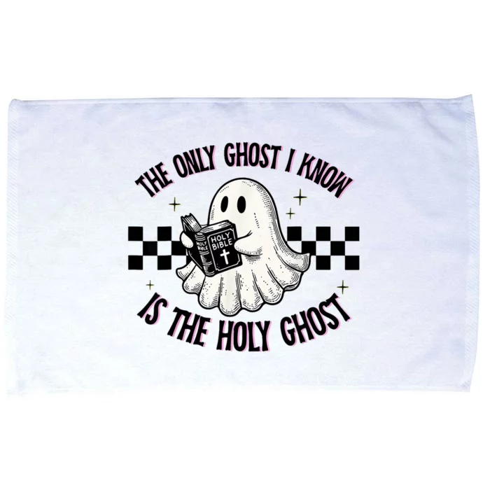 The Only Ghost I Know Is The Holy Ghost Funny Boo Bible Microfiber Hand Towel