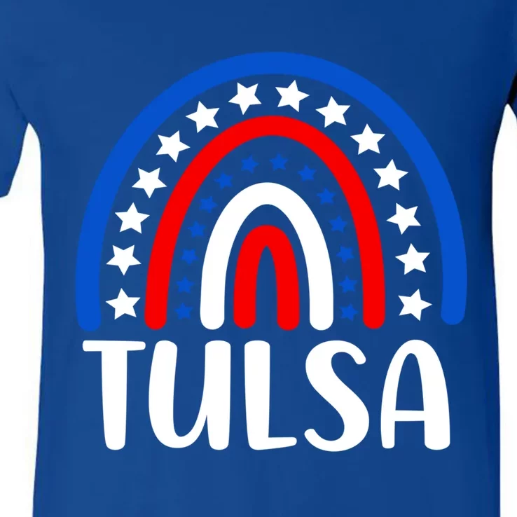 Tulsa Oklahoma Gift I Love Tulsa Oklahoma Usa Gift V-Neck T-Shirt