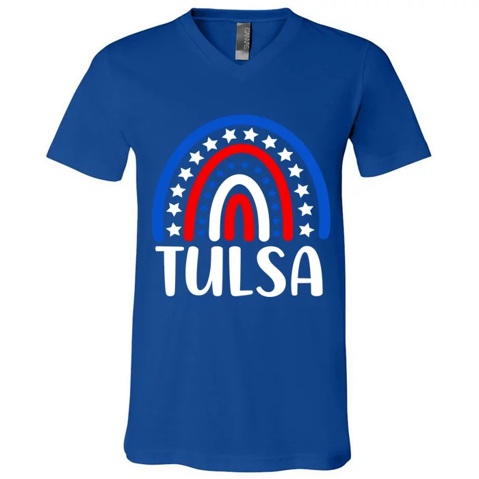 Tulsa Oklahoma Gift I Love Tulsa Oklahoma Usa Gift V-Neck T-Shirt