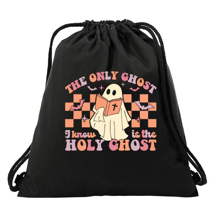 The Only Ghost I Know Is The Holy Ghost Drawstring Bag