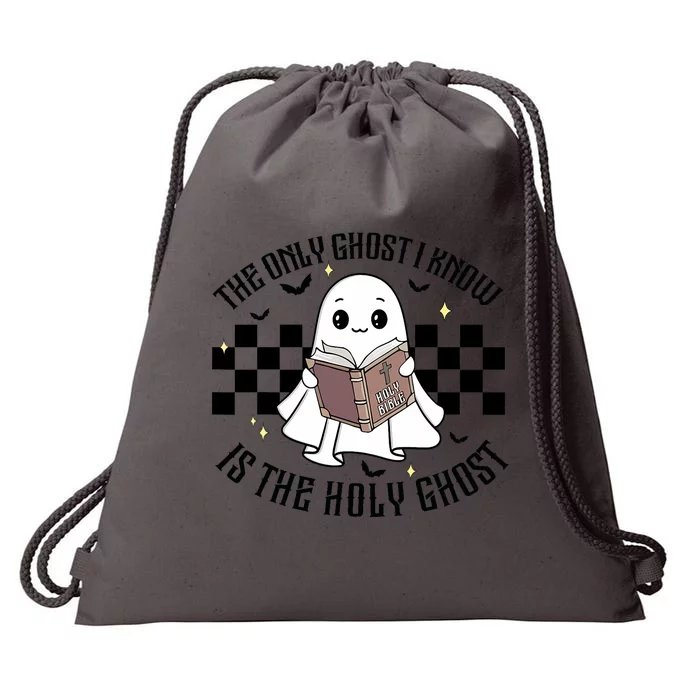 The Only Ghost I Know Is The Holy Ghost Funny Halloween Drawstring Bag