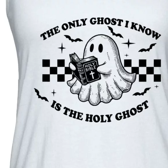 The Only Ghost I Know Is The Holy Ghost Halloween Ladies Essential Flowy Tank