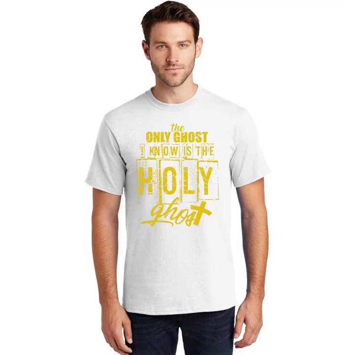 The Only Ghost I Know is The Holy Ghost Halloween Costume Tall T-Shirt