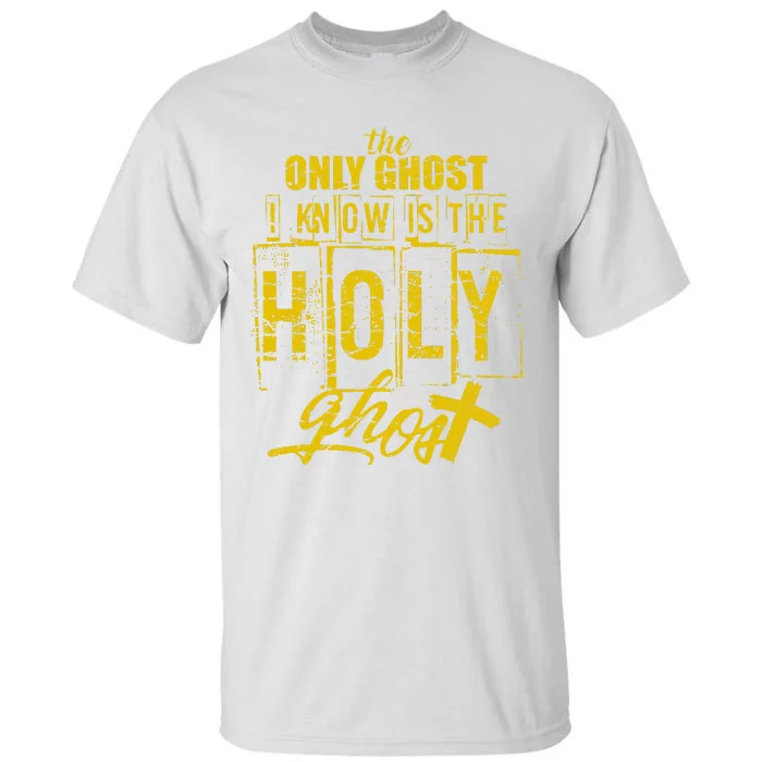 The Only Ghost I Know is The Holy Ghost Halloween Costume Tall T-Shirt