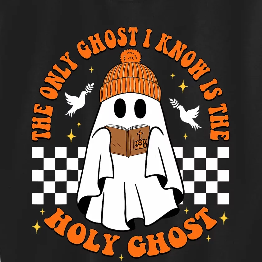 The Only Ghost I Know Is The Holy Ghost Halloween Boo Bible Kids Sweatshirt