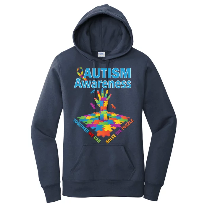 Together We Can Solve The Puzzle Autism Awareness Women's Pullover Hoodie