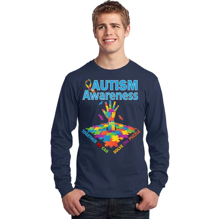 Together We Can Solve The Puzzle Autism Awareness Tall Long Sleeve T-Shirt