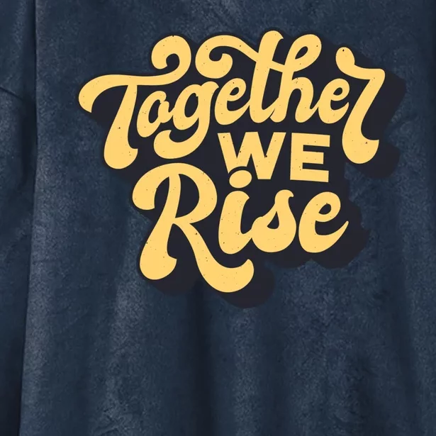 Together We Rise Retro Hooded Wearable Blanket