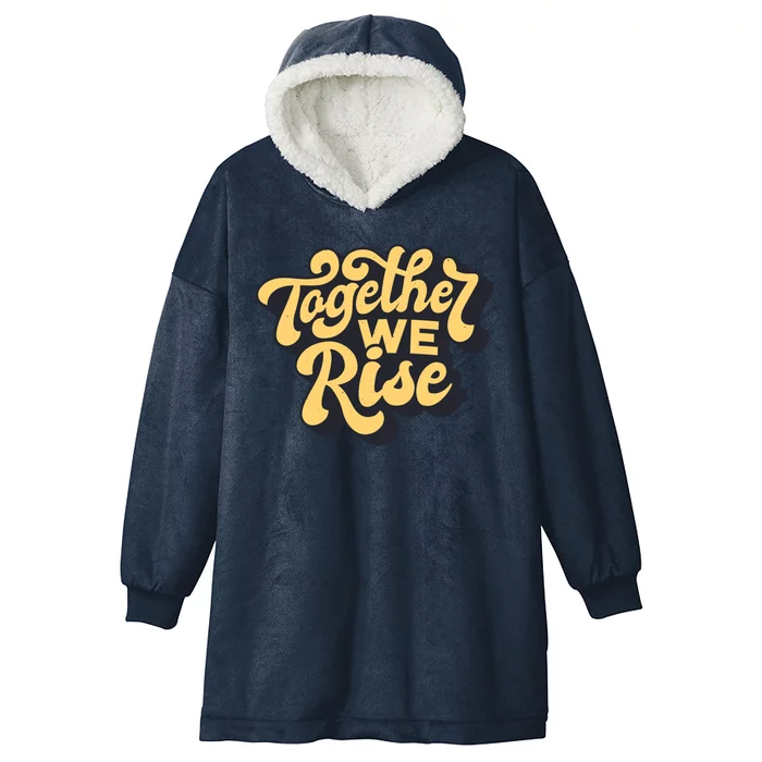 Together We Rise Retro Hooded Wearable Blanket