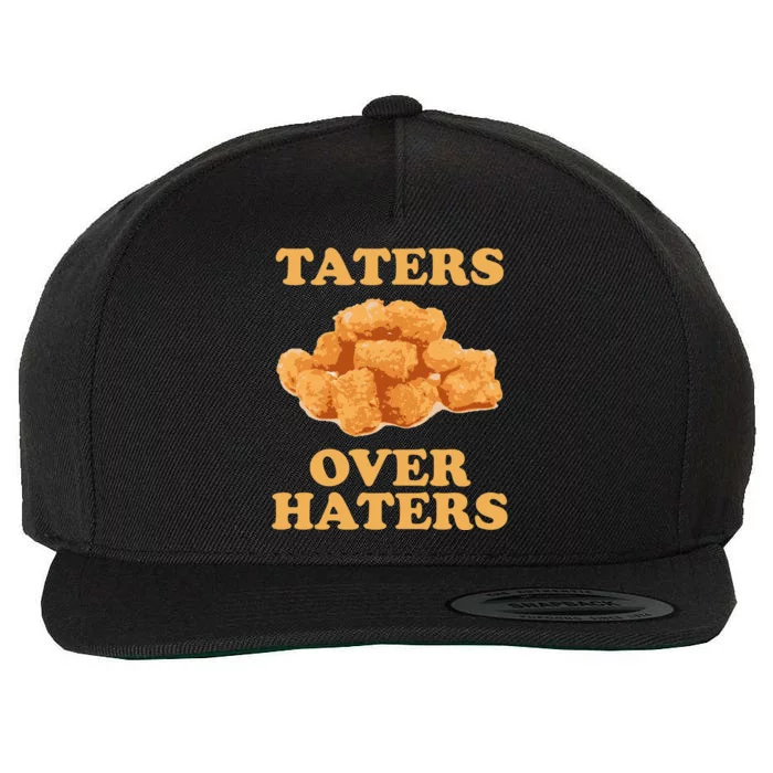 Taters Over Haters Funny Food Wool Snapback Cap