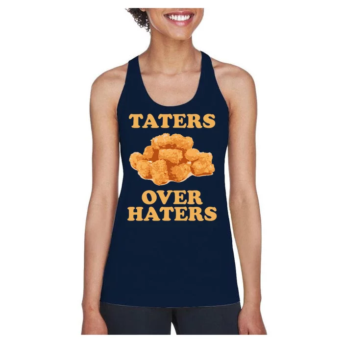 Taters Over Haters Funny Food Women's Racerback Tank