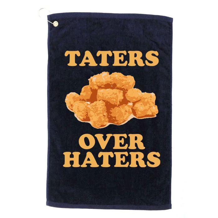 Taters Over Haters Funny Food Platinum Collection Golf Towel