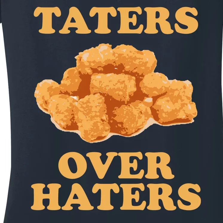 Taters Over Haters Funny Food Women's V-Neck T-Shirt