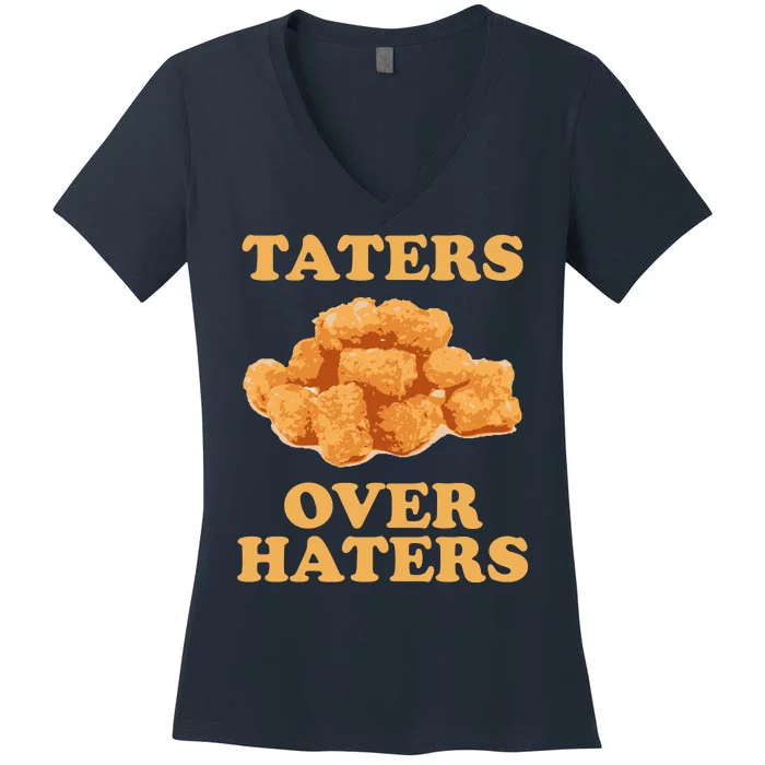 Taters Over Haters Funny Food Women's V-Neck T-Shirt