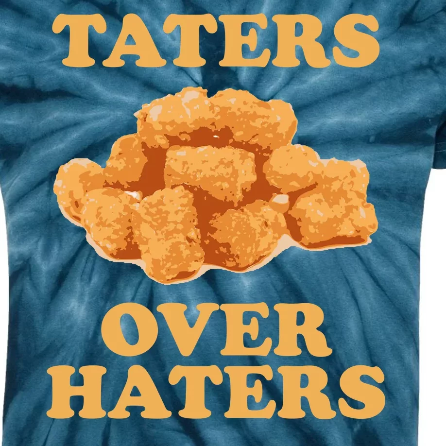 Taters Over Haters Funny Food Kids Tie-Dye T-Shirt