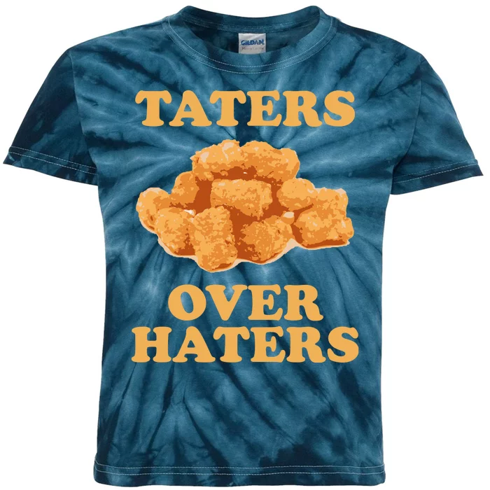 Taters Over Haters Funny Food Kids Tie-Dye T-Shirt