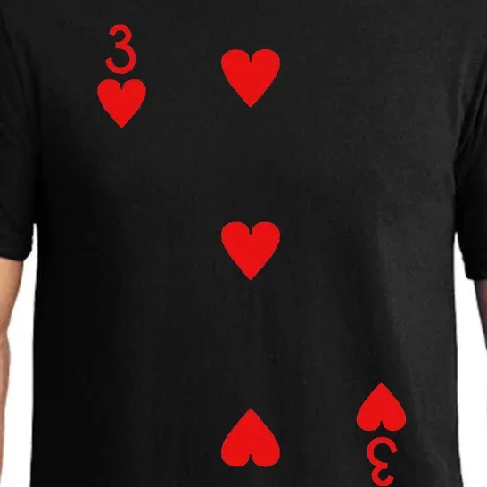 Three Of Hearts Deck Of Cards Playing Cards Halloween Poker Pajama Set