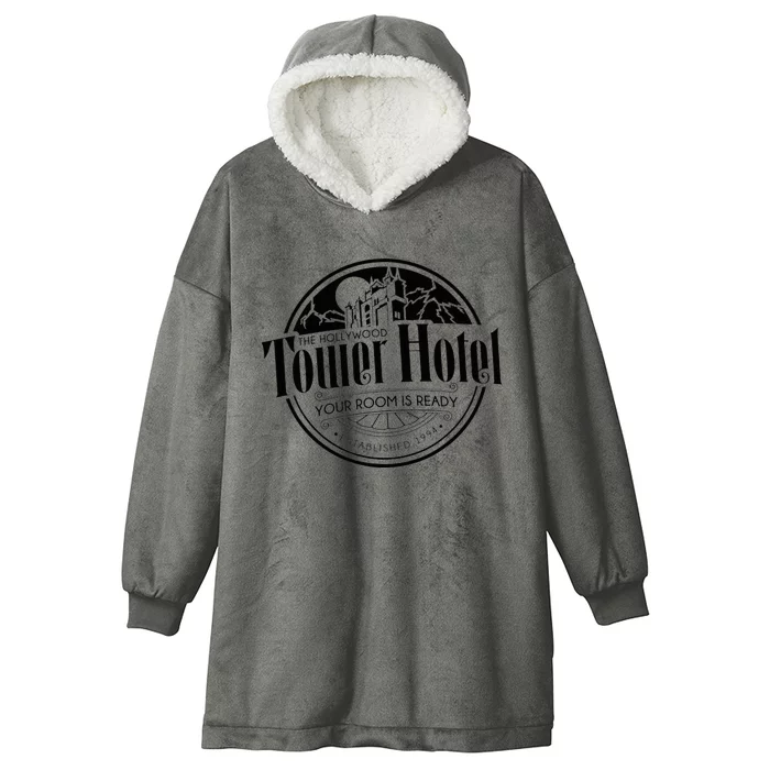 Tower Of Hotel The Hollywood Terrorist Hooded Wearable Blanket