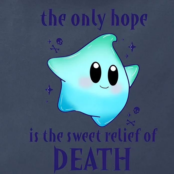 The Only Hope Is The Sweet Relief Of Death Luma Star Zip Tote Bag