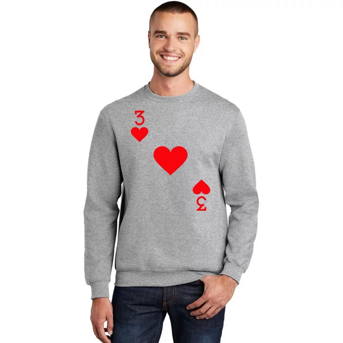 Three of Hearts Costume Halloween Deck of Cards Sweatshirt