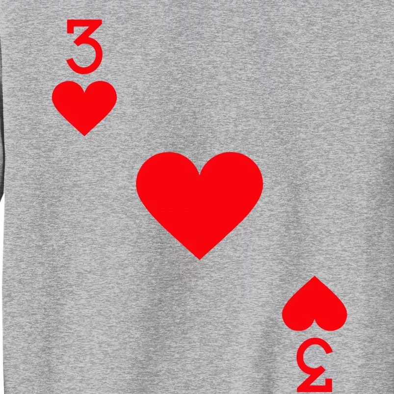 Three of Hearts Costume Halloween Deck of Cards Sweatshirt