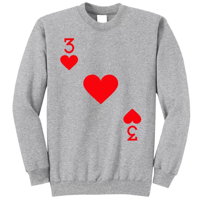 Three of Hearts Costume Halloween Deck of Cards Sweatshirt