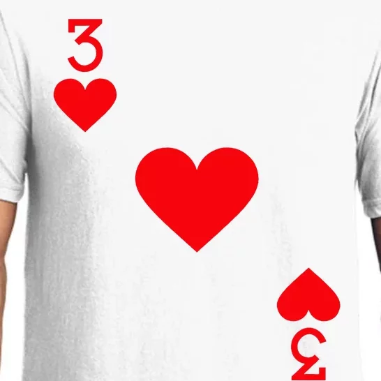 Three of Hearts Costume Halloween Deck of Cards Pajama Set