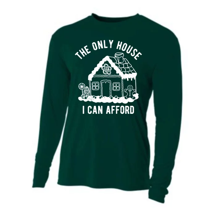 The Only House I Can Afford Funny Gingerbread Christmas Cooling Performance Long Sleeve Crew